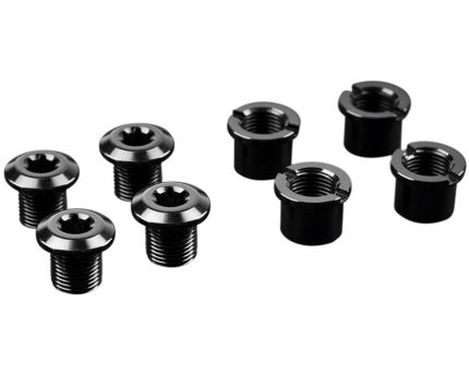 KIT TORNILLOS PLATO 4 BRAZOS CORTOS ALUMINIO NEGRO
