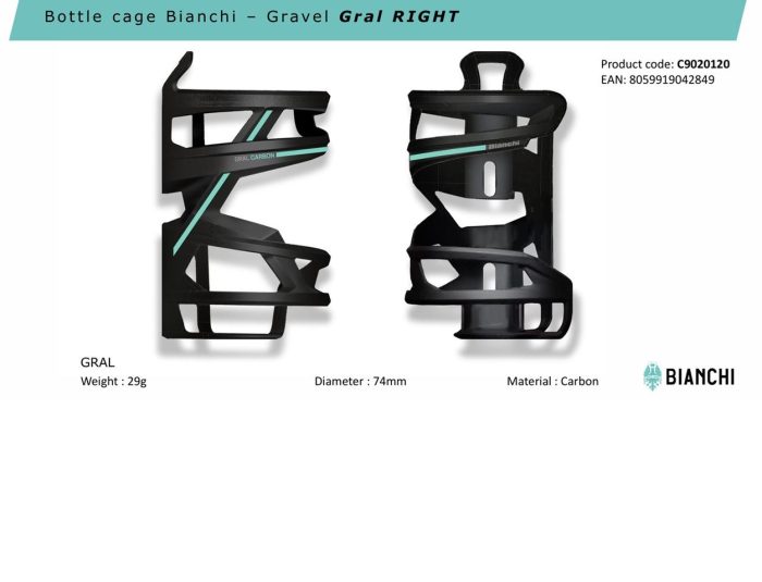 PORTABIDON  BIANCHI Gravel Gral RIGHT - Imagen 2